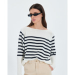 Pull ample marinière