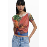 T-shirt en mousseline drapée