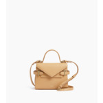 Petit sac à main double rabat Emilie en cuir grainé