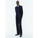 Costume croisé en flanelle de laine