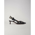 Escarpins pointus à détail noeud