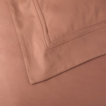 Yves Delorme - Housse de couette en satin de coton marron, Triomphe