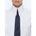 Chemise col pointe en popeline de coton