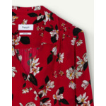 Robe Iris en soie rouge