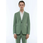 Veste droite en toile de coton