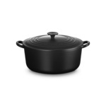 Cocotte ronde 28cm en fonte émaillée noire*