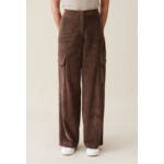 Pantalon cargo large velour côtelé