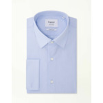 Chemise Ajustée en fil-à-fil bleu