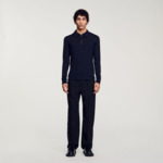 Pull polo en maille