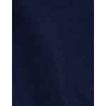 Chemise aristote col italien en flanelle de coton et laine unie marine