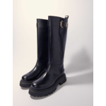 Bottes en cuir à boucle