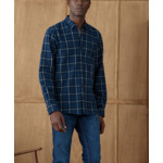Chemise Mercer en flanelle carreaux Dusky Navy