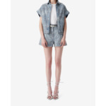 Short Brodé En Denim