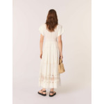 Robe longue brodée à volants