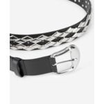 Ceinture En Cuir Noir Avec Clous