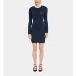 Robe Courte En Maille Bleu Marine Femme