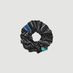 Chouchou en soie à imprimé rayures