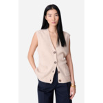 Cardigan Sans Manches Dashley En Coton Et Lin