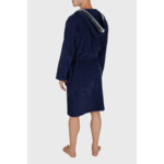 Peignoir De Bain Tissé Unisexe - Bleu Marine