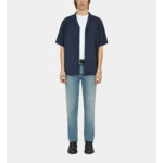 Chemise Bleu Marine Manches Courtes Homme