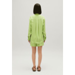 Chemise fluide rayures matcha