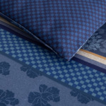 Kenzo - Housse de couette en satin bleu, K Origami