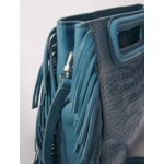 Sac M en cuir effet croco placé