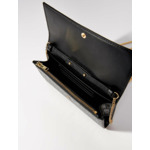 Pochette en cuir embossé effet croco