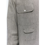 Chemise multi-poches en coton chiné