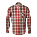 Chemise homme à carreaux rouge coupe ajustée