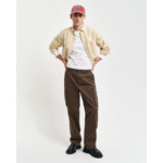 Pantalon cargo regular fit en sergé de coton