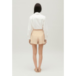 Jupe short portefeuille beige