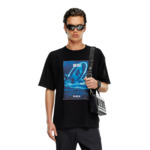 T-shirt à manches longues avec empiècement imprimé