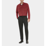 Chemise Pied De Poule Noir Et Rouge Homme