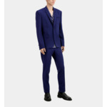 Veste De Costume Bleu Vif En Laine Homme