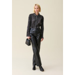 Blouse plissée fluide argentée