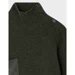 Pull Erwann en laine kaki