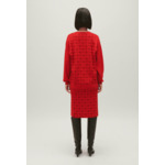 Cardigan jacquard rouge