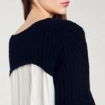 Pull court en cachemire et laine