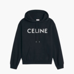 Celine Black Hoodie White
