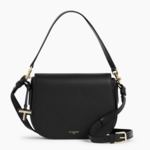 Sac bandoulière moyen modèle Gisèle en cuir grainé