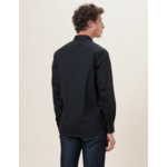 Chemise Contemporaine en popeline stretch noire