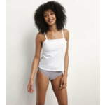 Top femme en coton stretch sans couture Blanc Body Touch Easy