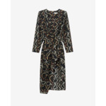 Robe Drapée À Imprimé Python Aurelie