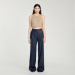 Top court en tweed à carreaux