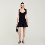 Robe courte bimatières