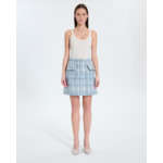 Jupe courte style tweed bleue