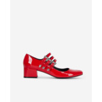 Babies En Cuir Rouge Avec Boucles Western
