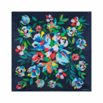 Foulard soie Paola Navy - 65 cm x 65 cm