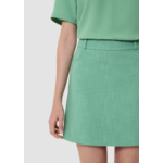 Jupe tailleur Janice-verte en tissus flammé